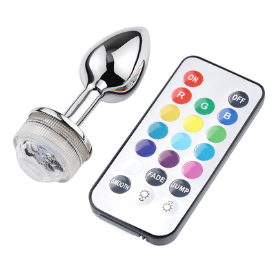 Rengi Değişen Anus Genişletme Anal Kıç Plug Uzaktan Anal Işıkla Plug Anal Plug Led Işıklarla