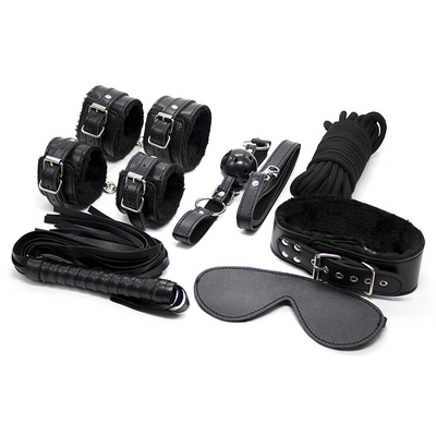 Bondage PU Deri Fetish Kit kısıtlamalar köle seks oyuncağı çiftler için kölelik
