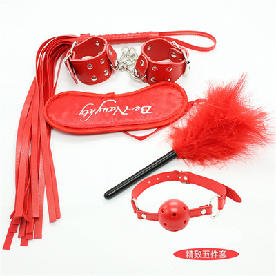 5pcs/set SM Products Bondage PU Leather Fetish Kit Bağlamalar Köle Seks Oyuncağı Çiftler İçin Bondage Kits