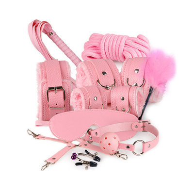 10pcs/set SM Products Bondage PU Leather Fetish Kit Restrictions Slave Sex Toy Bondage For Couples