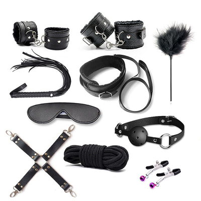 10pcs/set SM Products Bondage PU Leather Fetish Kit Restrictions Slave Sex Toy Bondage For Couples