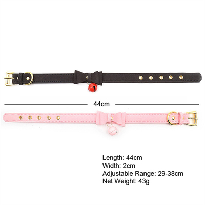 Yetişkin Seks Oyuncakları Pembe Köpek Çanı Bowknot Altın Delik Yumuşak Deri Pin Bağlama Boyun Yumruğu Siyah Boyun Yumruğu Yaka