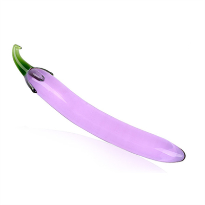 Kristal Penis Anal Kıç Plug G Noktası Klitoral Masturbasyon Patlıcan Kadınlar İçin Cam Dildo