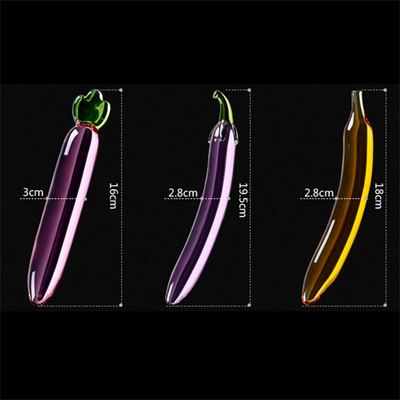Kristal Penis Anal Kıç Plug G Noktası Klitoral Masturbasyon Patlıcan Kadınlar İçin Cam Dildo