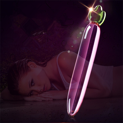 Kristal Penis Anal Kıç Plug G Noktası Klitoral Masturbasyon Patlıcan Kadınlar İçin Cam Dildo