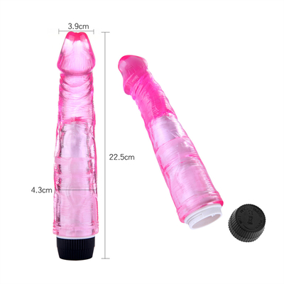 Adımsız TPE Penis Vibratör Yapay Penis Kadın için