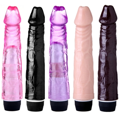Adımsız TPE Penis Vibratör Yapay Penis Kadın için