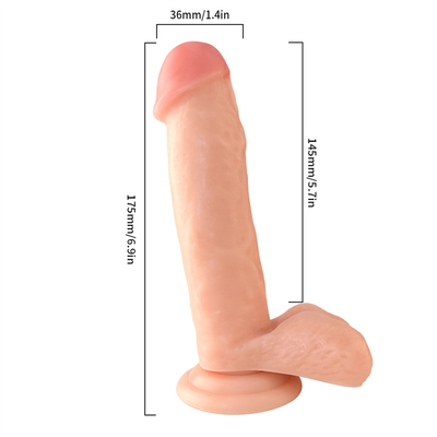 2023 Amerikan Sıcak Satışlı PVC Büyük Gerçekçi Dildo Güçlü Emekle Gerçek Gözler ve Yükseltilmiş Testis Vaginal G Noktası An