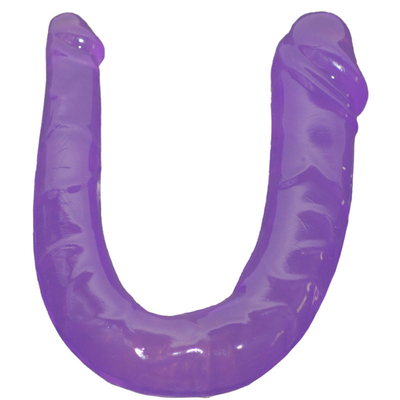 Kadınların mastürbasyonu için tıbbi TPE dildo U şekilli dildo çift başlı penis