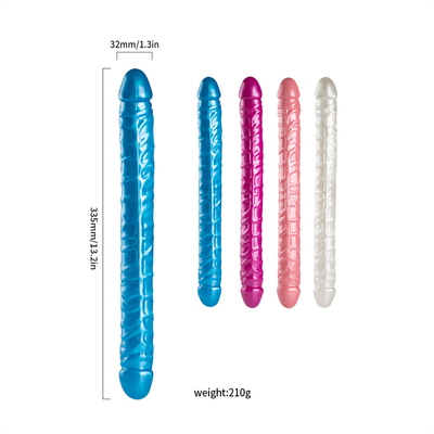 Jellies-Realistic Double Dong Yetişkin Dildo Lesbiyenler için Seks Oyuncakları Su geçirmez Esnek Dildo Kadınlar için Vajinal G noktası ve An