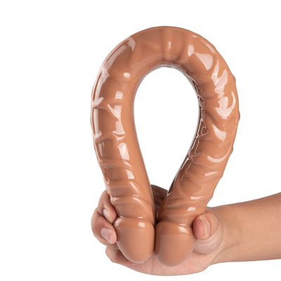 Jellies-Realistic Double Dong Yetişkin Dildo Lesbiyenler için Seks Oyuncakları Su geçirmez Esnek Dildo Kadınlar için Vajinal G noktası ve An
