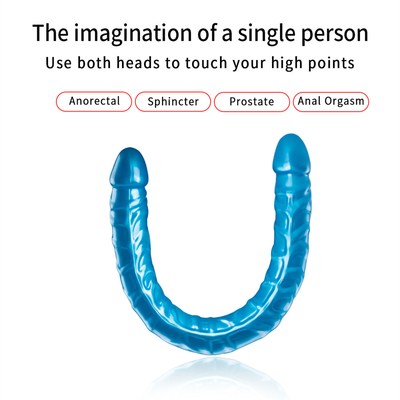 Jellies-Realistic Double Dong Yetişkin Dildo Lesbiyenler için Seks Oyuncakları Su geçirmez Esnek Dildo Kadınlar için Vajinal G noktası ve An
