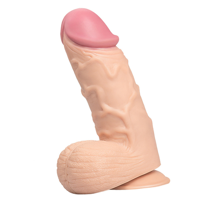 Yumuşak Büyük Silikon Dildo Gerçekçi Emme Kupası Kadın için Erkek Yapay Penis