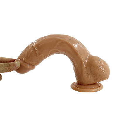 Vücut Güvenli Büyük Penis Güçlü Emme Kupası Dildo Elsiz Penis Eğri Çapa ve Vajinal Toplar