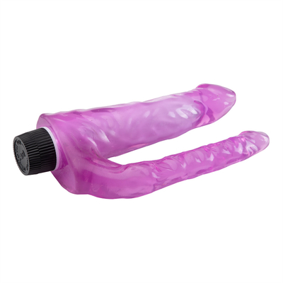 Yeni Gelişmiş Kadın Seks Oyuncakları Vibrating Double Dildo TPE Vibrator On Promotion