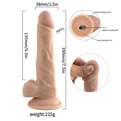 12 inç Siyah Kahverengi Et Rengi Penis Seks Oyuncakları Erkekler İçin Otomatik titreşimli dildo