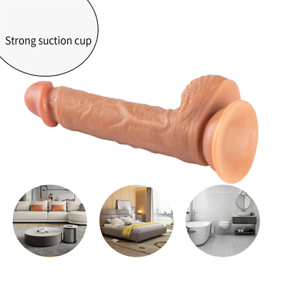 Cilt Duyguları Gerçekçi Dildo Yumuşak Malzeme Büyük Penis Süpürgeyle Seks Oyuncakları Kadın Kadın Mastürbasyon