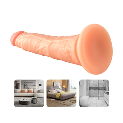 Canlı dildo siyah kahverengi et rengi penis kadın için seks oyuncakları