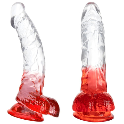 Yumuşak Jelly Yapay Penis Farklı Boyutlar Ergenler için Dick Oyuncağı Renkli Kristal Kauçuk Penis Büyük Gerçekçi Dildo Wom için