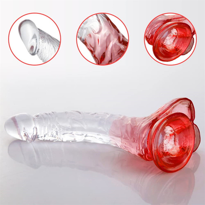 Yumuşak Jelly Yapay Penis Farklı Boyutlar Ergenler için Dick Oyuncağı Renkli Kristal Kauçuk Penis Büyük Gerçekçi Dildo Wom için