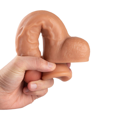 Tıbbi PVC gerçekçi yumuşak dildo emme fincanı ile büyük büyük penis kadınlar için siber cilt emme fincanı penis