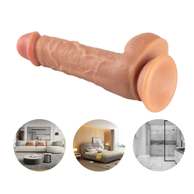 Tıbbi PVC gerçekçi yumuşak dildo emme fincanı ile büyük büyük penis kadınlar için siber cilt emme fincanı penis