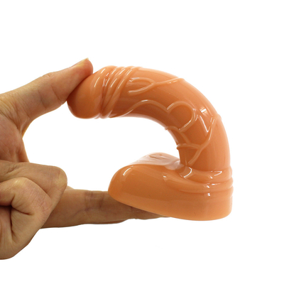 Gerçekçi Mini Boyut 11cm Anal Dildo Emme Kupası Vagina Dildo Silikon Ürün Özgür Örnek Seks Erkek Dildo