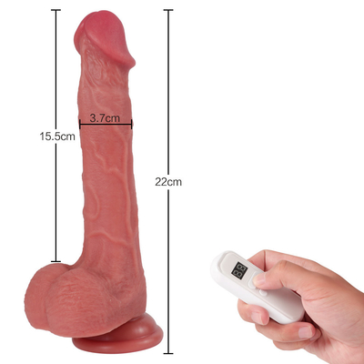 Kablosuz uzaktan kumanda Silicone Penis Kadın Mastürbasyon Yetişkinler Ürünleri Seks Oyuncağı Isıtma Teleskop Dildo Vibratörler