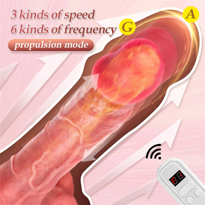 Kablosuz uzaktan kumanda Silicone Penis Kadın Mastürbasyon Yetişkinler Ürünleri Seks Oyuncağı Isıtma Teleskop Dildo Vibratörler