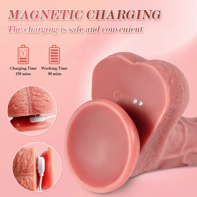 Kablosuz uzaktan kumanda Silicone Penis Kadın Mastürbasyon Yetişkinler Ürünleri Seks Oyuncağı Isıtma Teleskop Dildo Vibratörler