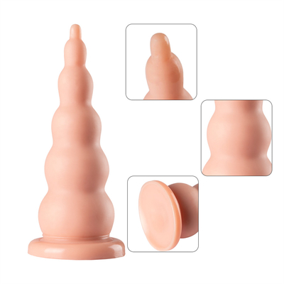 PVC Butt Plug With Suction Cup Gay Prostat Masajcı Kadınlar Mastürbasyon Anal Seks Oyuncağı için Yumuşak Boncuk