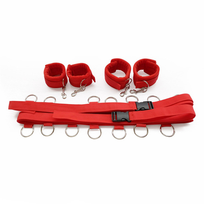 Bdsm Japon kölelik kıyafetleri yetişkin SM 3 PCS kısıtlama köleler kit halı ile halkalar oyuncaklar yatakta SM oyunu için ayarlandı