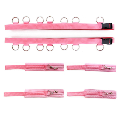 Bdsm Japon kölelik kıyafetleri yetişkin SM 3 PCS kısıtlama köleler kit halı ile halkalar oyuncaklar yatakta SM oyunu için ayarlandı