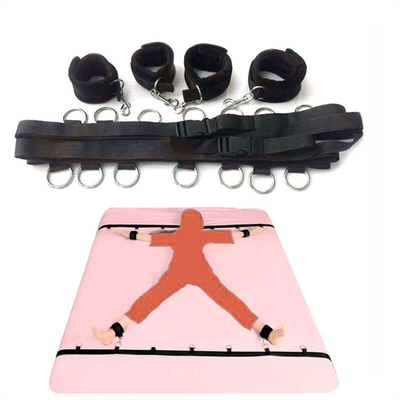 Bdsm Japon kölelik kıyafetleri yetişkin SM 3 PCS kısıtlama köleler kit halı ile halkalar oyuncaklar yatakta SM oyunu için ayarlandı