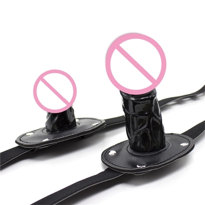 SM Yetişkin Erotik Dildo Ağız Plugs Uzun Siyah Dildos Seks İçin Açık Ağız Kölelik Gag Alternatif Yetişkin Ürünleri Erotika M