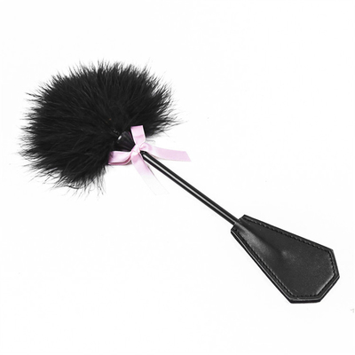 Kıç Masaj Stimülatörü Duyuru Eğitimi Çift Kullanımlı Kürk Tüy Deri Paddle Pink Kindky Bowknot Flört Kölelik