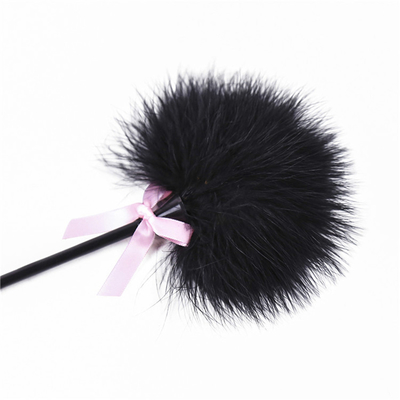 Kıç Masaj Stimülatörü Duyuru Eğitimi Çift Kullanımlı Kürk Tüy Deri Paddle Pink Kindky Bowknot Flört Kölelik