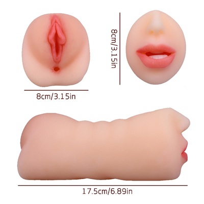 Yetişkinler Ürünleri Erkek Çift Delik Ağız Dil Dişler Yin Seks Çift Baş Oral Seks Makinesi Uçak Kupa Mastürbasyon Makinesi