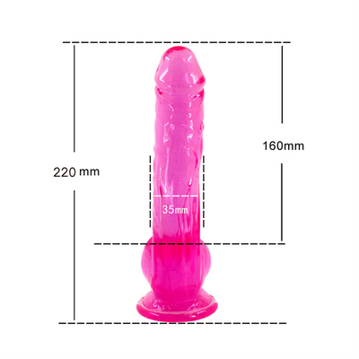 Vücut Güvenli 8.3 İnç Gerçekçi Penis Yapay Penis Gerçekçi Güçlü Vantuzlu Büyük Penis