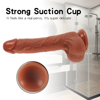 10 Mod 9.6 "İtmeli Dildo Vibratör, Uzaktan Kumanda Gerçekçi Titreşimli Dildos