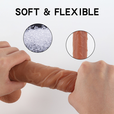 10 Mod 9.6 "İtmeli Dildo Vibratör, Uzaktan Kumanda Gerçekçi Titreşimli Dildos