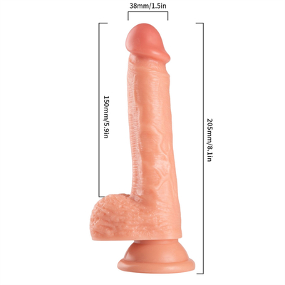 Büyük Yumuşak Uzun Sert Esnek Silikon Dildo Silikon Büyük Gerçekçi İtme Dildos Dilek El Dildos