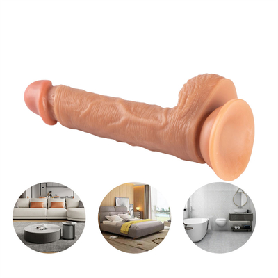 Büyük Yumuşak Uzun Sert Esnek Silikon Dildo Silikon Büyük Gerçekçi İtme Dildos Dilek El Dildos