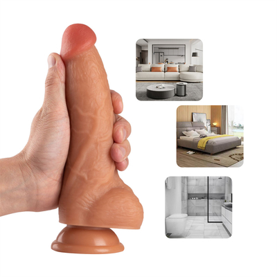 8.5 Inç Gerçekçi PVC Yapay Penis Seks Oyuncak Vücut Güvenli Güçlü Vantuz Ultra Yumuşak