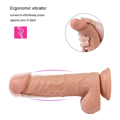 Kablosuz uzaktan kumandalı 8 inçlik silikon dildo Vibratör Şarj edilebilir dildolar Kadınlar için şarj edilebilir dildolar