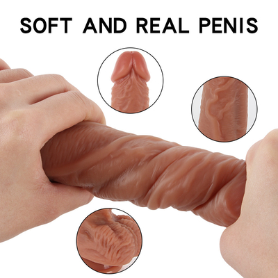 Titreyen İtmekli Gerçekçi Dildo Emek Kâsesi Kadın Masturbasyon Penis Isıtma Uzaktan Kumanda Büyük Dildo