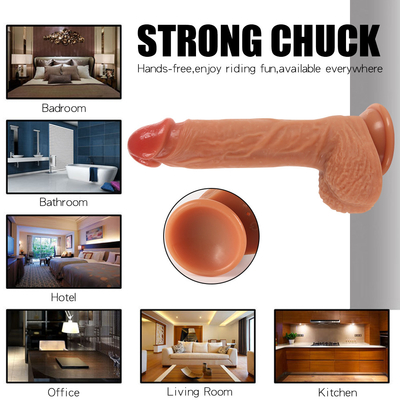 Uzaktan Kumanda İtme Dildo Vibratör Toptan Seks Oyuncağı Vücut Güvenli Vibratör Dönüşü Kadınlar ve Erkekler İçin Gerçekçi Dildo