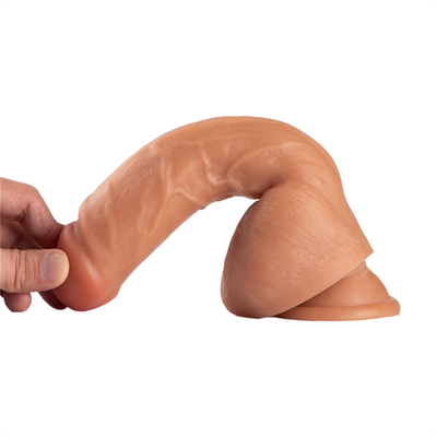 9'inç tıbbi PVC gerçekçi yumuşak dildo emme fincanı ile büyük büyük penis kadınlar için siber cilt emme fincanı penis