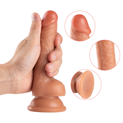 Malzeme Dildo Seks Oyuncağı Sağlıklı ve Güvenli PVC'den Yapılmış Kadın için 8 Inch Latex Custom OEM C