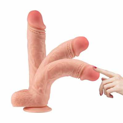 8.5 Inç Büyük Dildo Çift Sıvı Silikon Malzemesi Gerçekçi Dildo Masturbasyon Dildo Kadınlar için Seks Oyuncakları